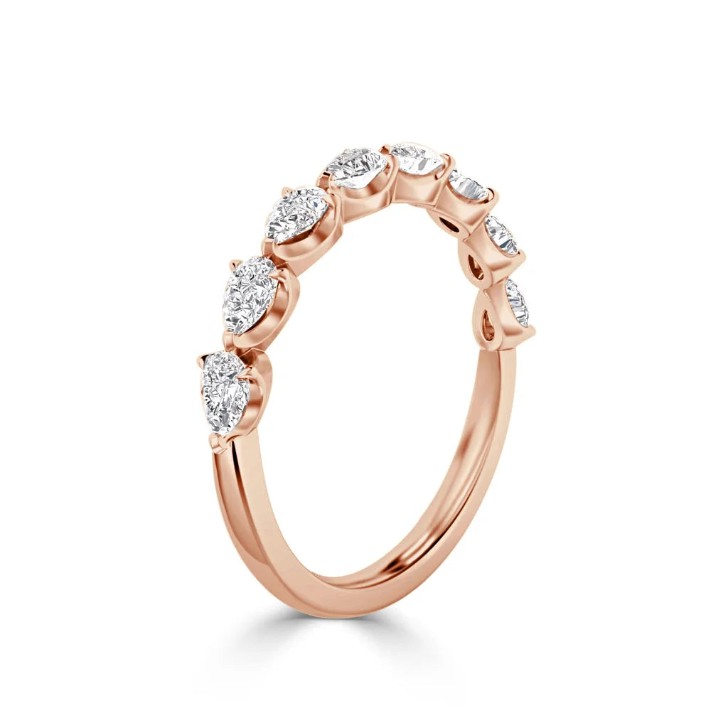 Aaliyah - 18ct Rose Gold Natural Diamond Wedding Ring