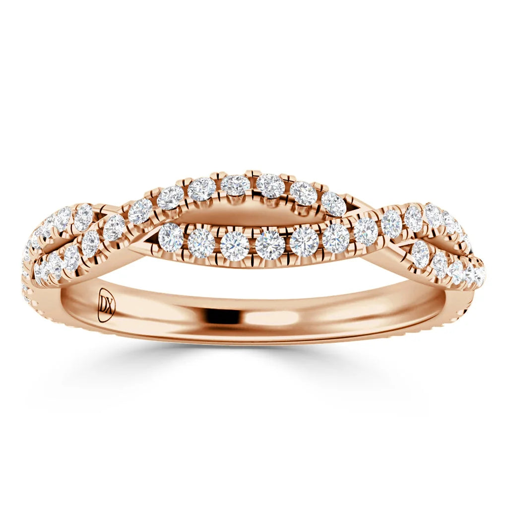 Pia - 18ct Rose Gold Natural Diamond Wedding Ring