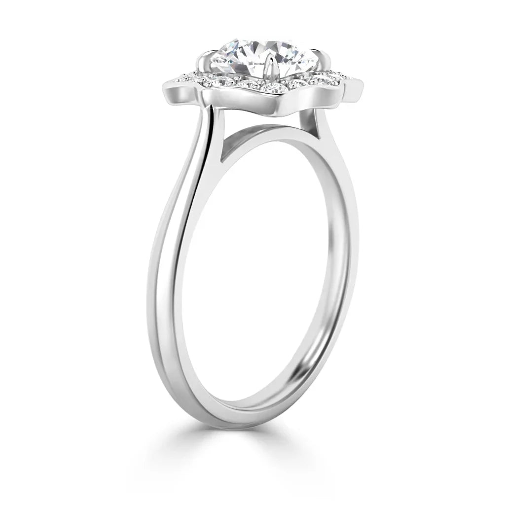 Lily - Round Cut 18ct White Gold Engagement Ring