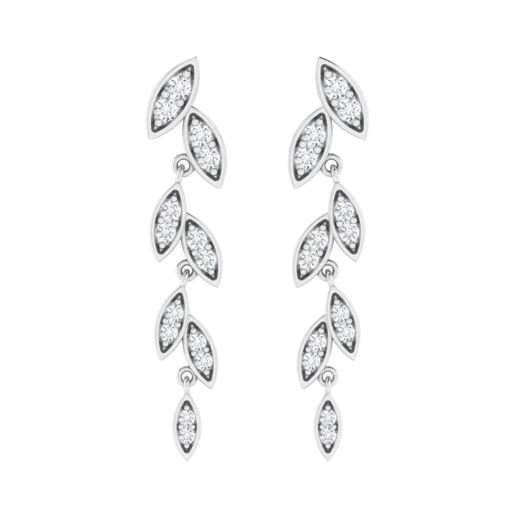 Hazel - .54ct Natural Diamond Earrings 18ct White Gold