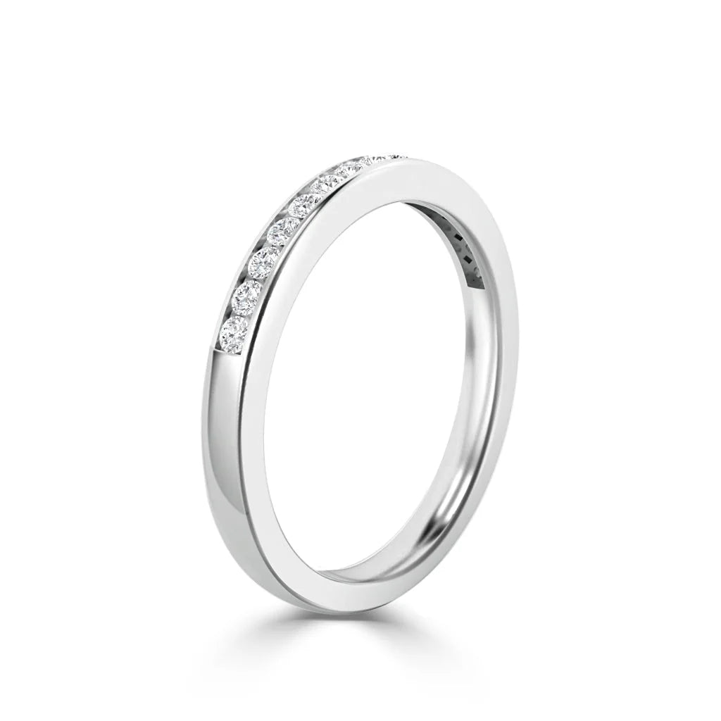 Simone - 18ct White Gold Natural Diamond Wedding Ring
