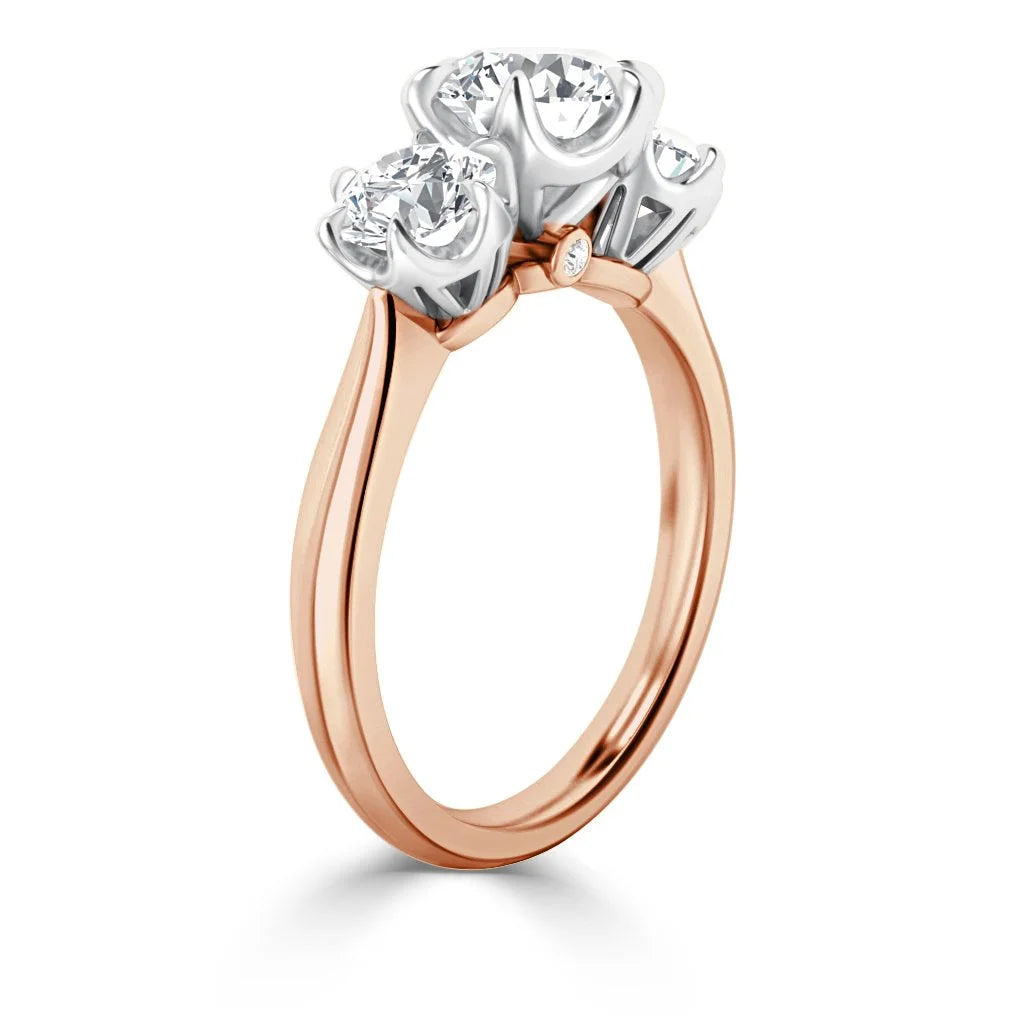 Rachael - Round Cut 18ct Rose Gold Engagement Ring