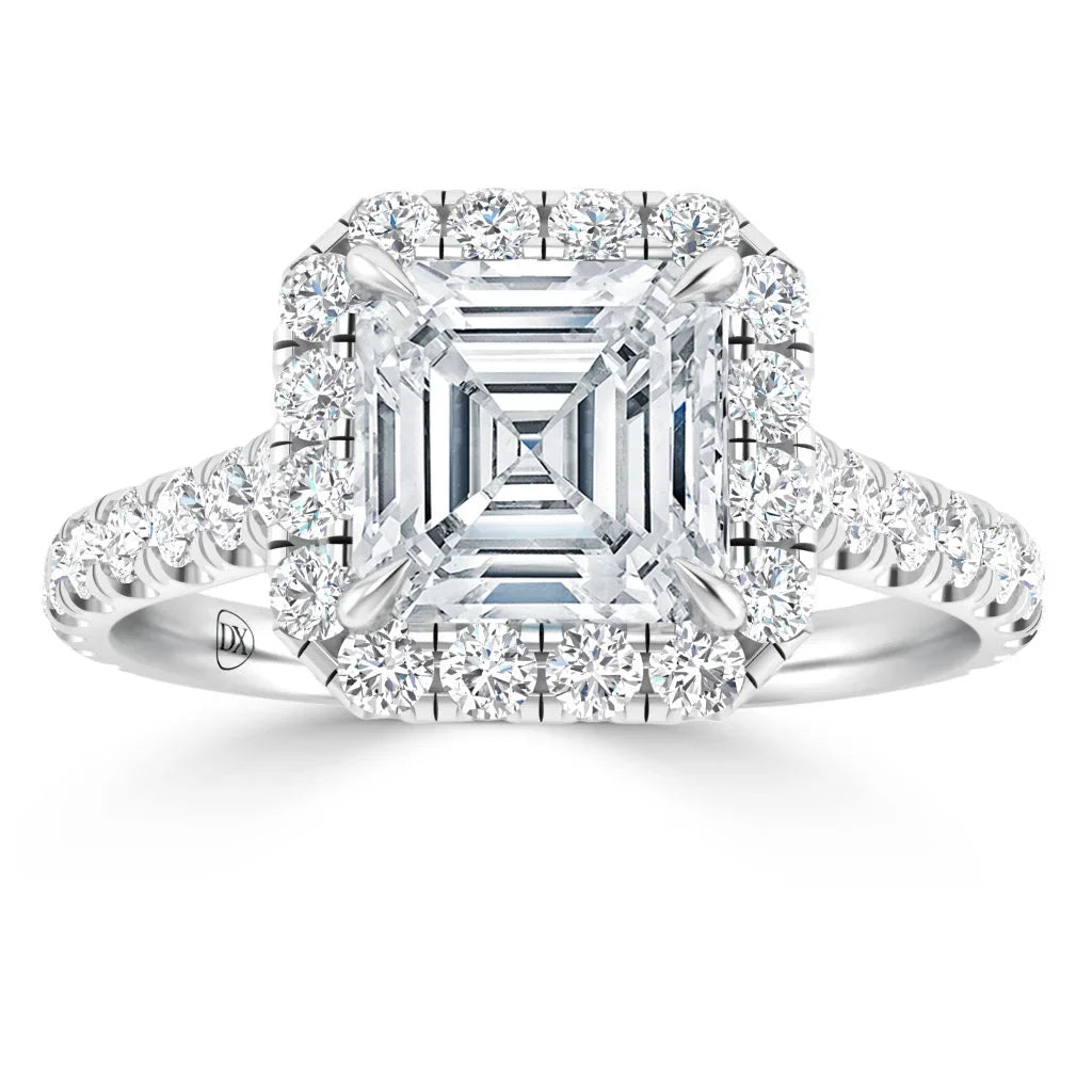 Jasmine - Asscher Cut 18ct White Gold Engagement Ring