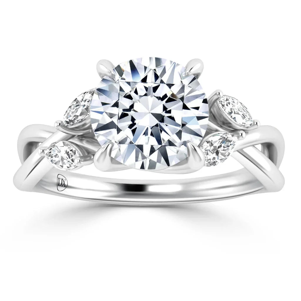 Rosalie - Round Cut Platinum Engagement Ring