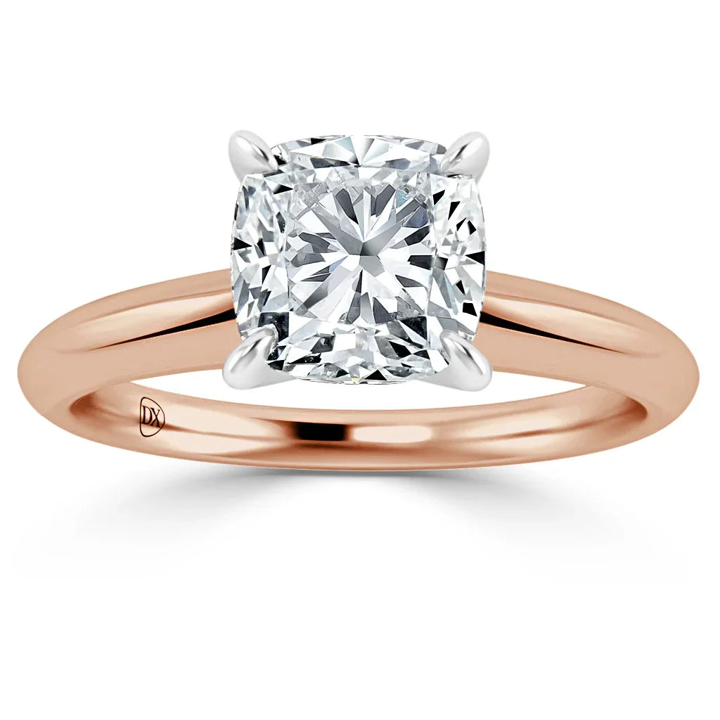 Lucy - Cushion Cut 18ct Rose Gold Engagement Ring