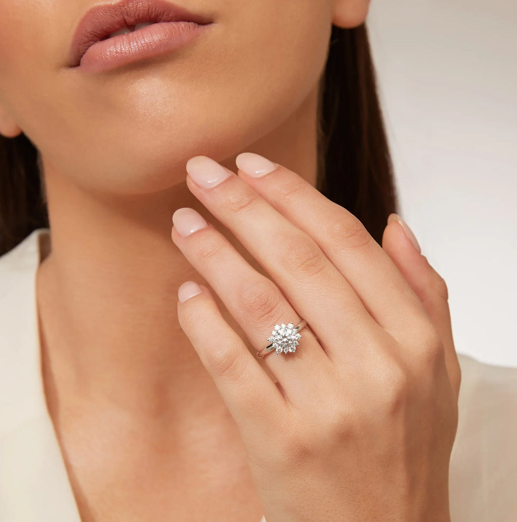 Nicola - Round Cut 18ct White Gold Engagement Ring