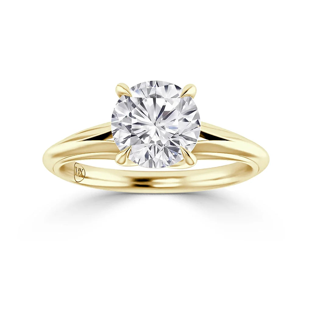Cherry - Round Cut 18ct Yellow Gold Engagement Ring