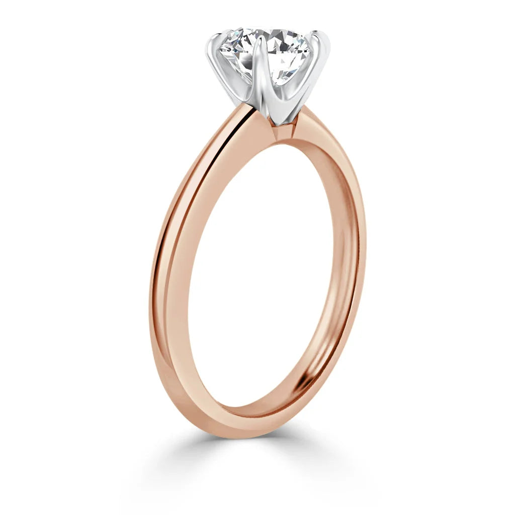 Lucy - Round Cut 18ct Rose Gold Engagement Ring