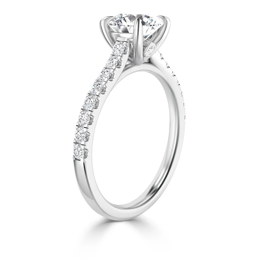 Jemma - Round Cut Platinum Engagement Ring