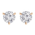 Hannah - 18ct Round Cut Diamond Earrings 18ct Rose Gold