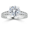 Louise - Round Cut Platinum Engagement Ring
