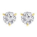 Hannah - 18ct Round Cut Diamond Earrings 18ct Yellow Gold