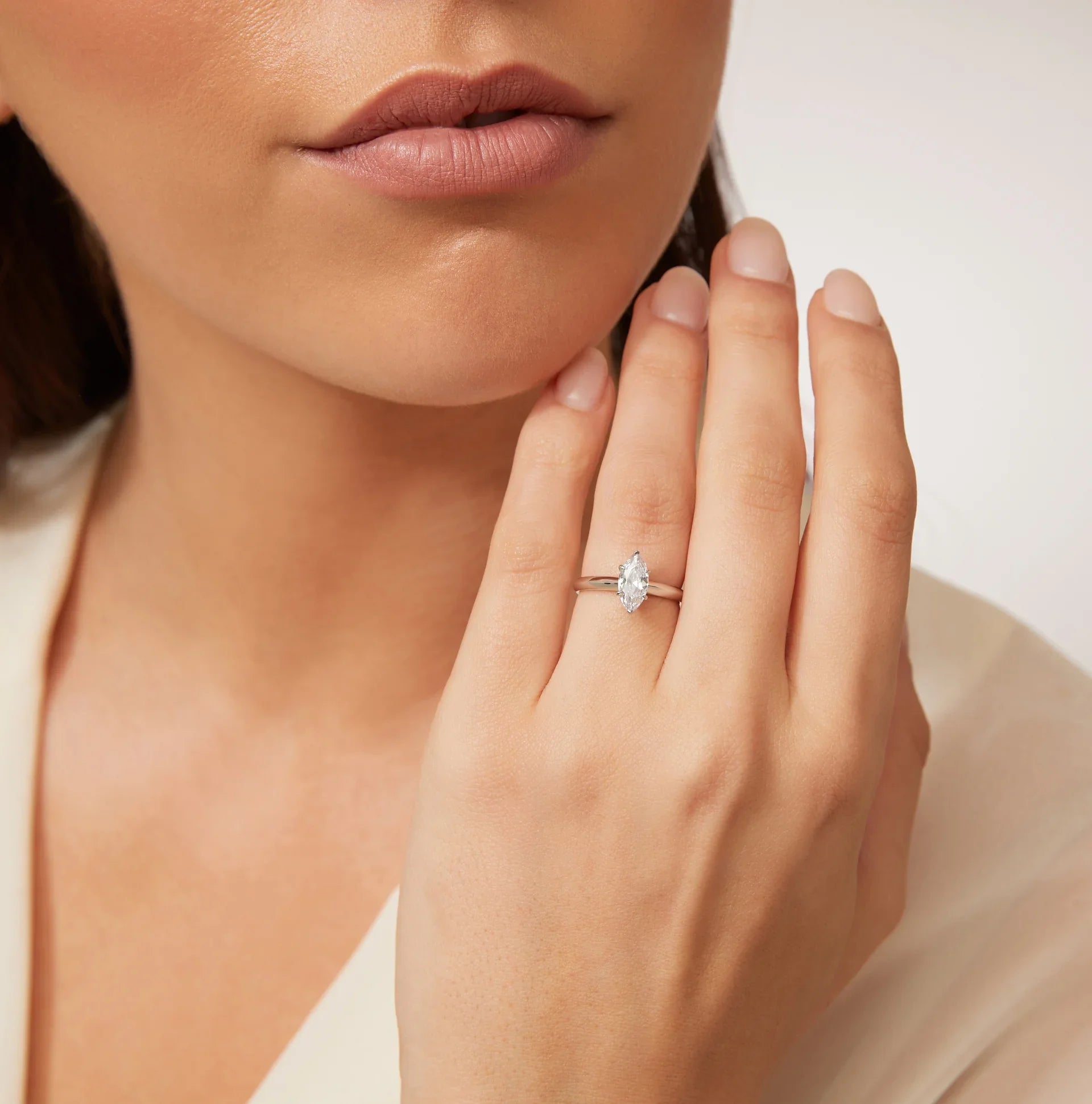 Jessica - Marquise Cut 18ct White Gold Engagement Ring