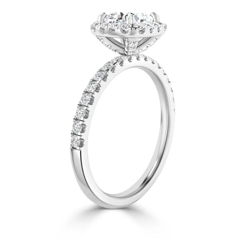 Olivia Molly - Cushion Cut 18ct White Gold Engagement Ring