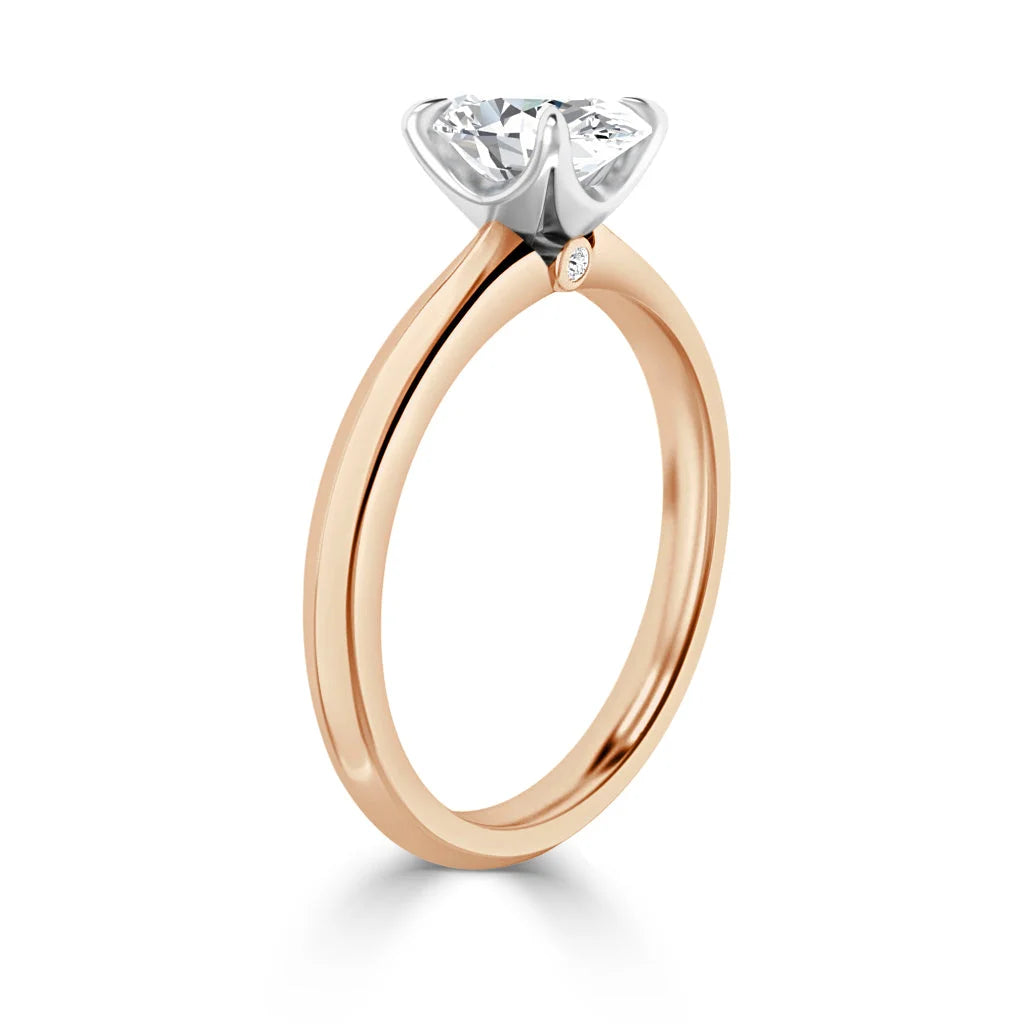 Jessica - Oval Cut 18ct Rose Gold Engagement Ring