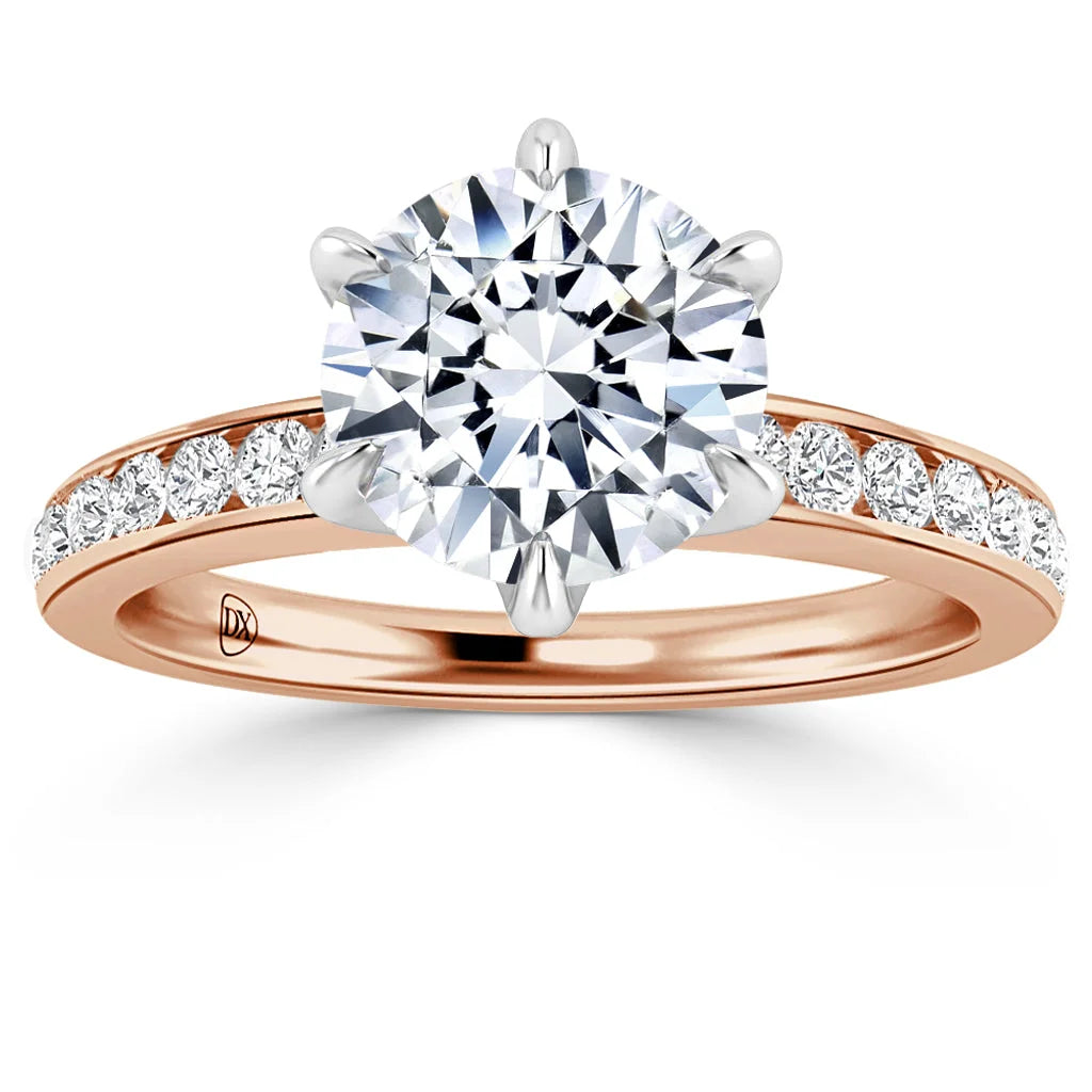Eva - Round Cut 18ct Rose Gold Engagement Ring