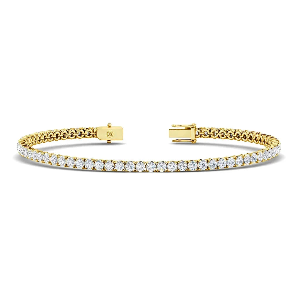 Monica - 4ct Natural Diamond Tennis Bracelet 18ct Yellow Gold