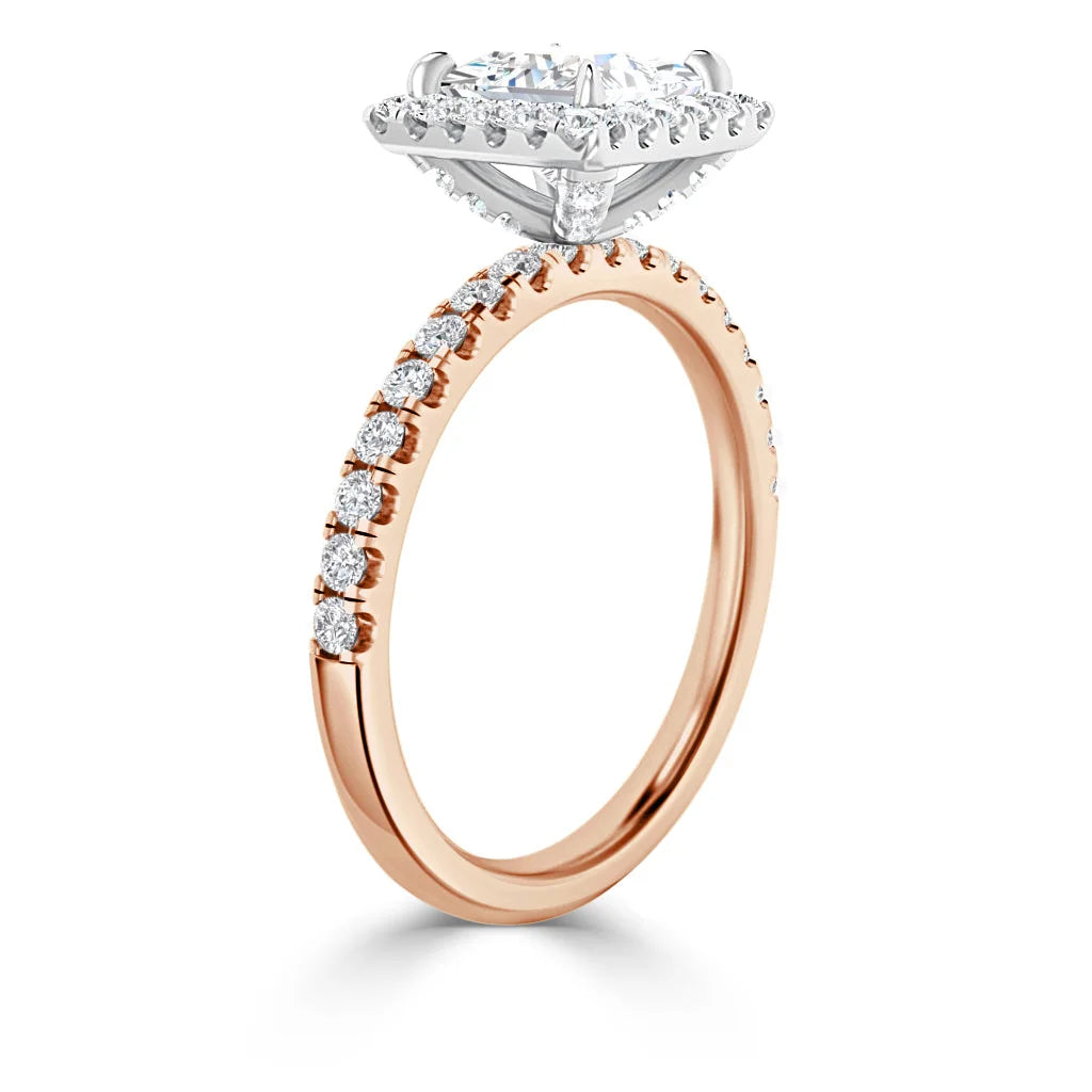 Olivia Molly - Princess Cut 18ct Rose Gold Engagement Ring