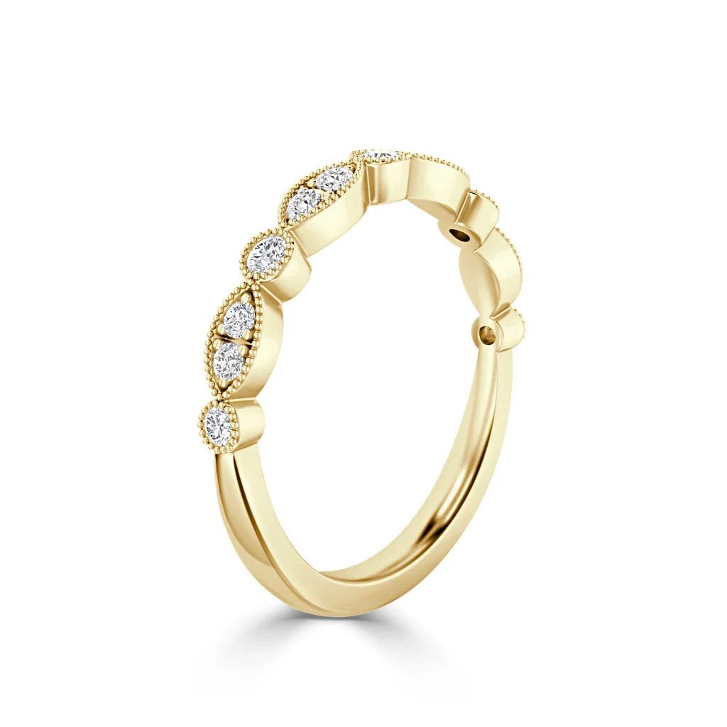 Nellie - 18ct Yellow Gold Natural Diamond Wedding Ring