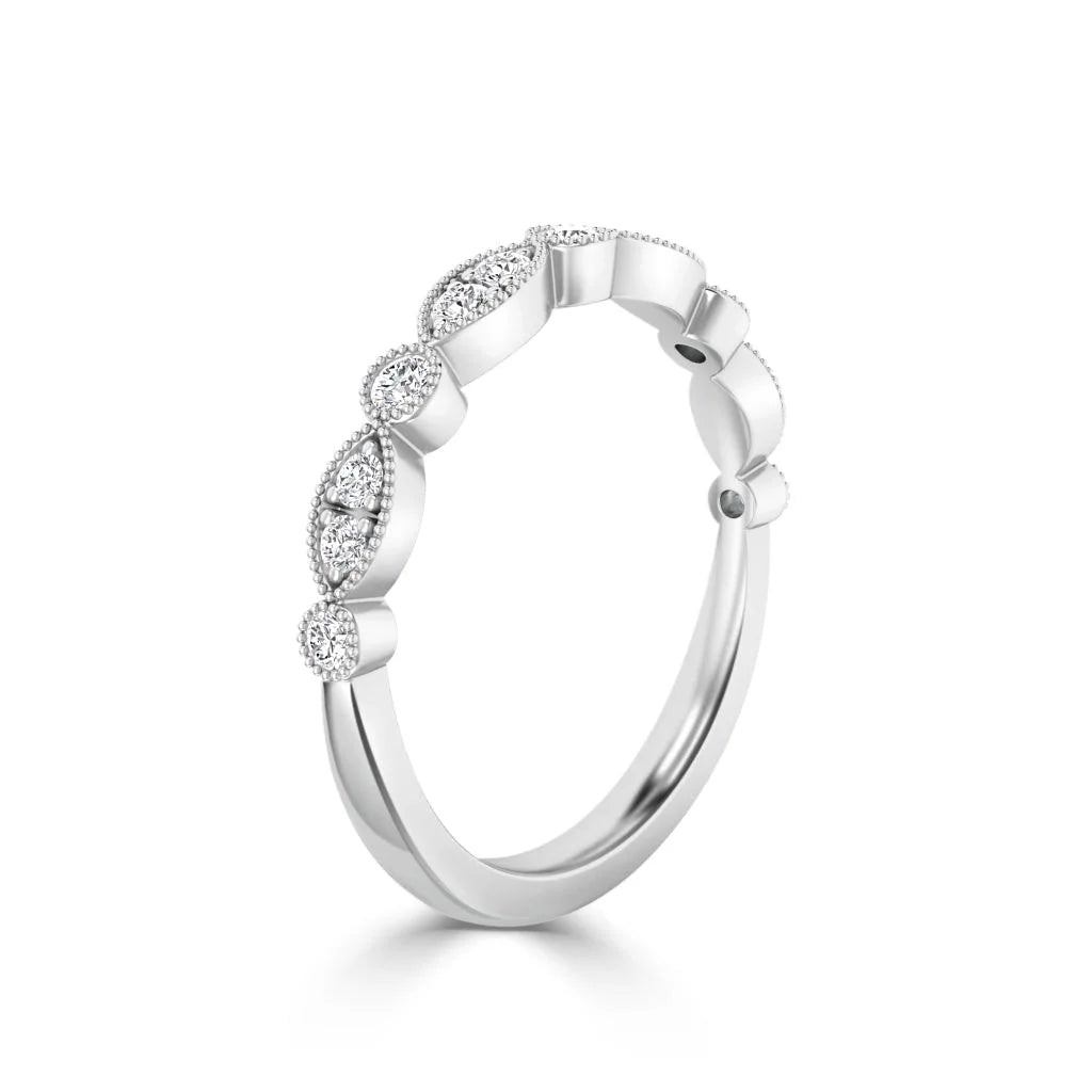 Nellie - Platinum Natural Diamond Wedding Ring