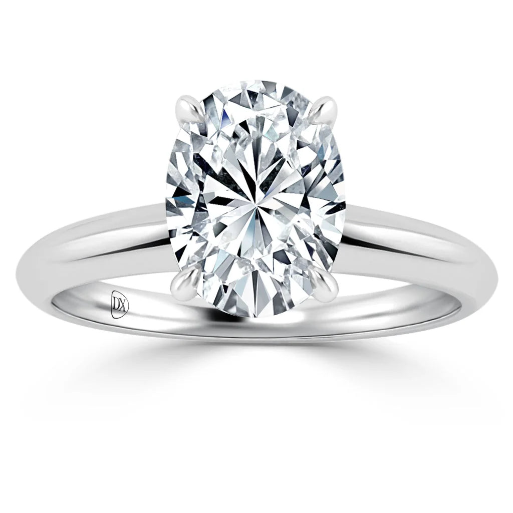 Lucy - Oval Cut Platinum Engagement Ring