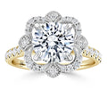 Fleur - Round Cut 18ct Yellow Gold Engagement Ring