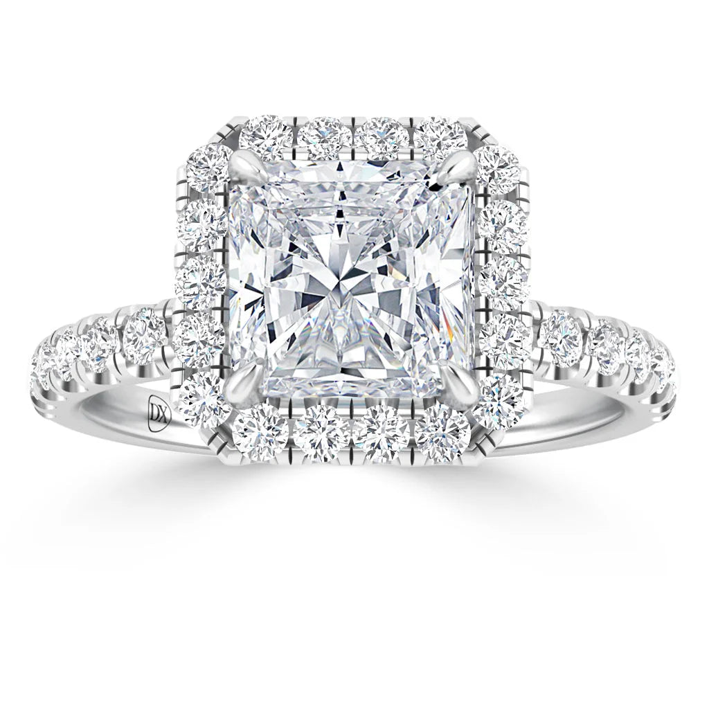 Olivia Molly - Radiant Cut 18ct White Gold Engagement Ring