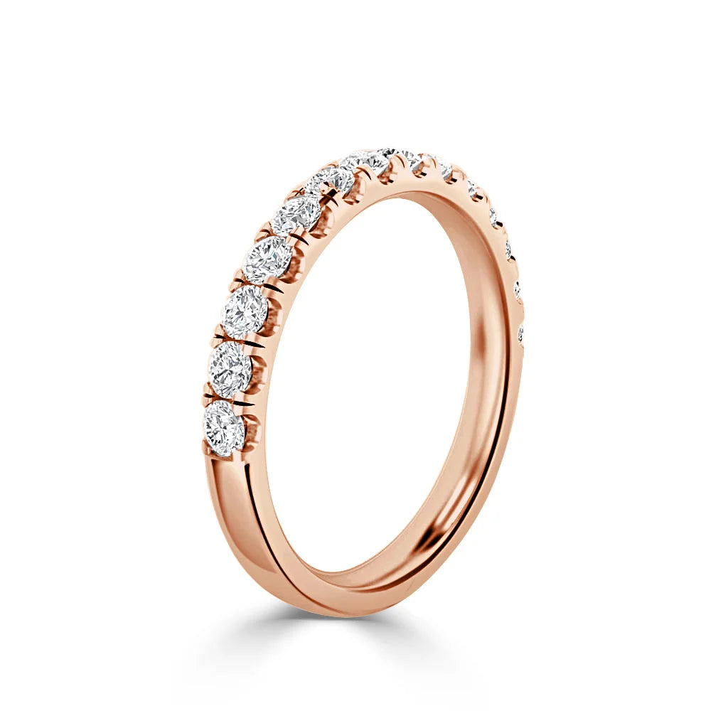Violet - 18ct Rose Gold Natural Diamond Wedding Ring