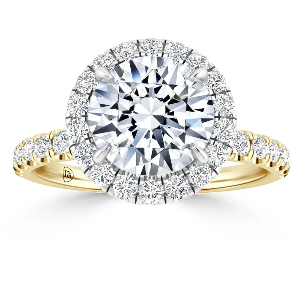 Olivia Molly - Round Cut 18ct Yellow Gold Engagement Ring
