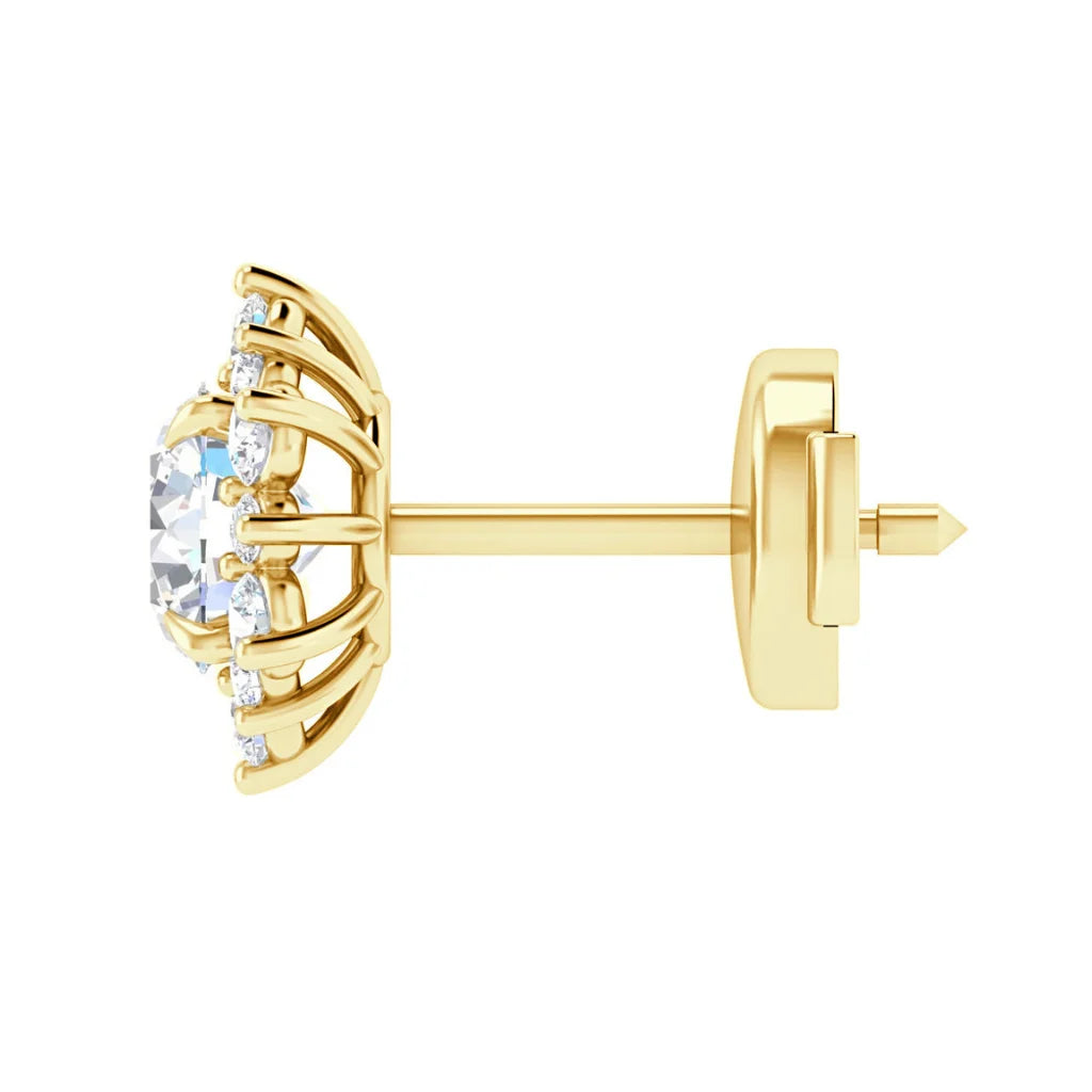 Naomi - .3ct Round Cut Diamond Earrings 18ct Yellow Gold