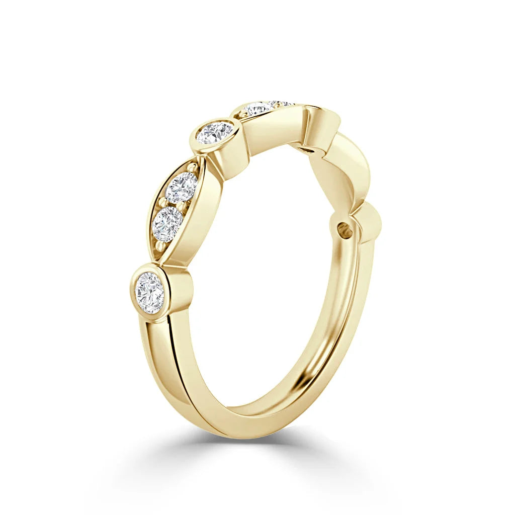 Elsa - 18ct Yellow Gold Natural Diamond Wedding Ring