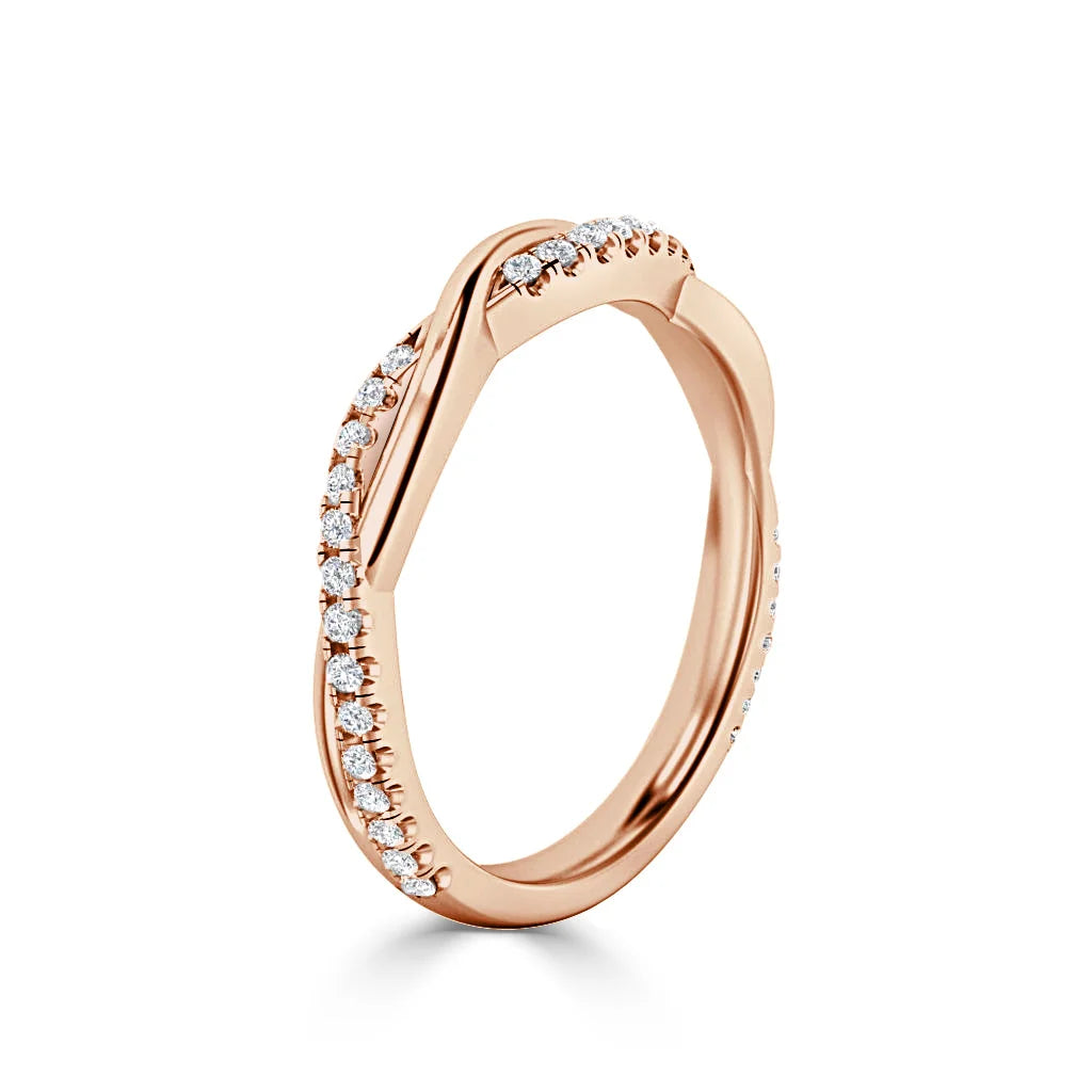 Natasha - 18ct Rose Gold Natural Diamond Wedding Ring