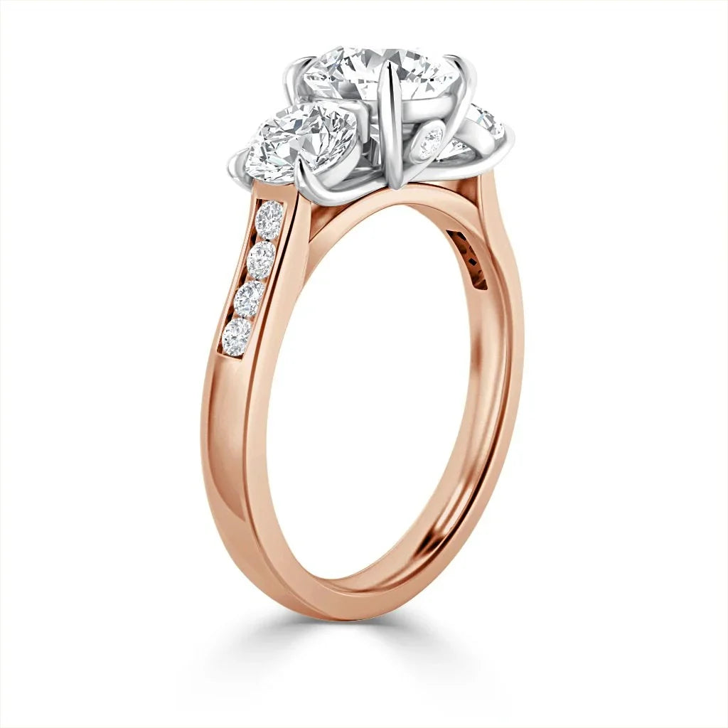 Simone - Round Cut 18ct Rose Gold Engagement Ring