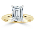 Lucy - Emerald Cut 18ct Yellow Gold Engagement Ring