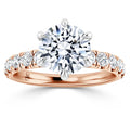 Violet - Round Cut 18ct Rose Gold Engagement Ring
