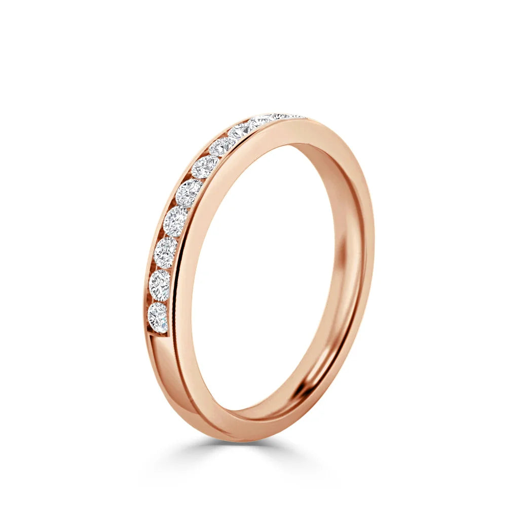 Charlotte - 18ct Rose Gold Natural Diamond Wedding Ring