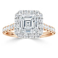 Jasmine - Asscher Cut 18ct Rose Gold Engagement Ring