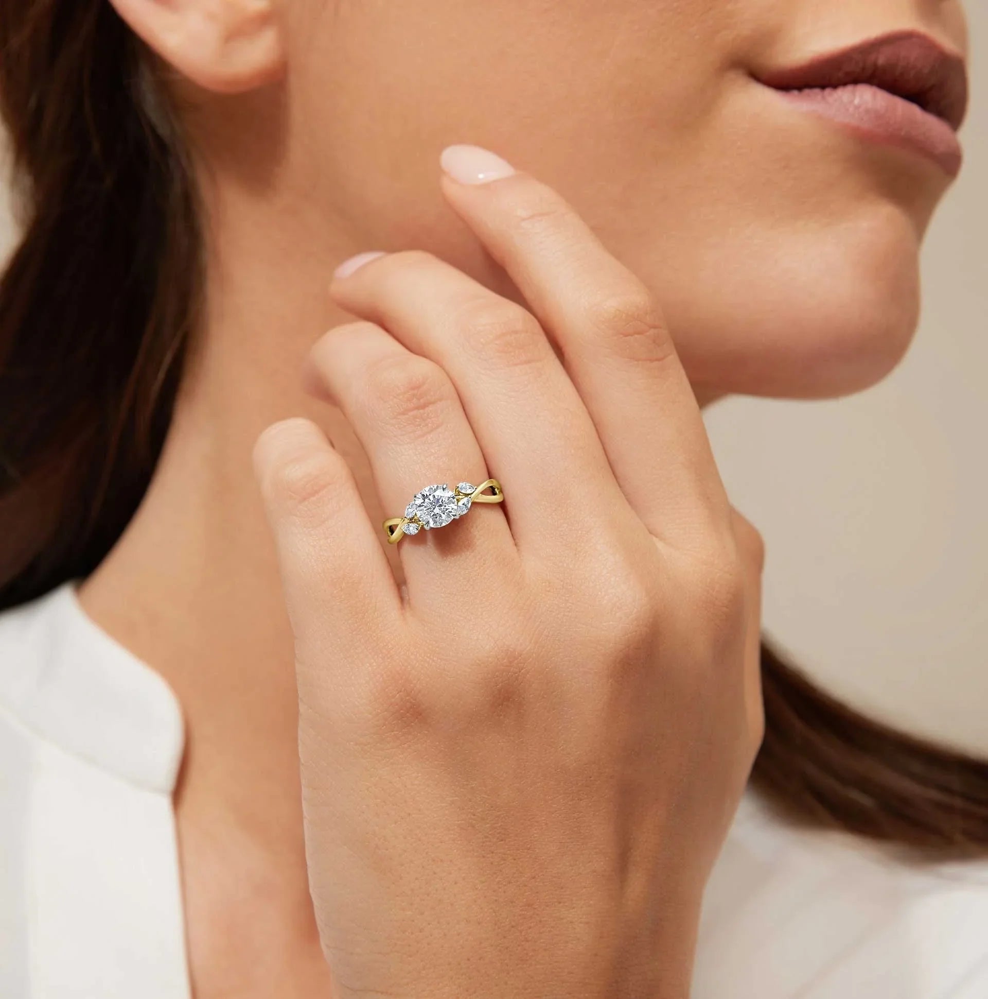 Rosalie - Round Cut 18ct Yellow Gold Engagement Ring