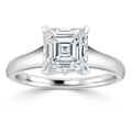 Sara - Asscher Cut Platinum Engagement Ring