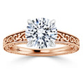 Grace - Round Cut 18ct Rose Gold Engagement Ring