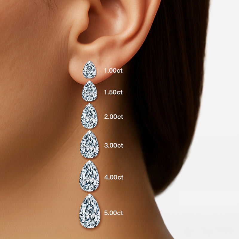 Arianna - .25ct Pear Cut Diamond Earrings 18ct Yellow Gold setting image
