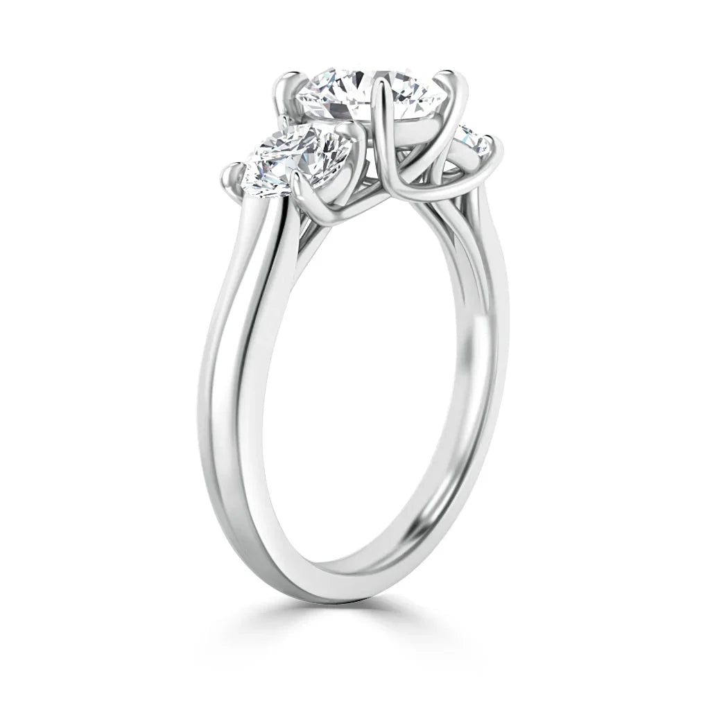 Zoe - Round Cut 18ct White Gold Engagement Ring