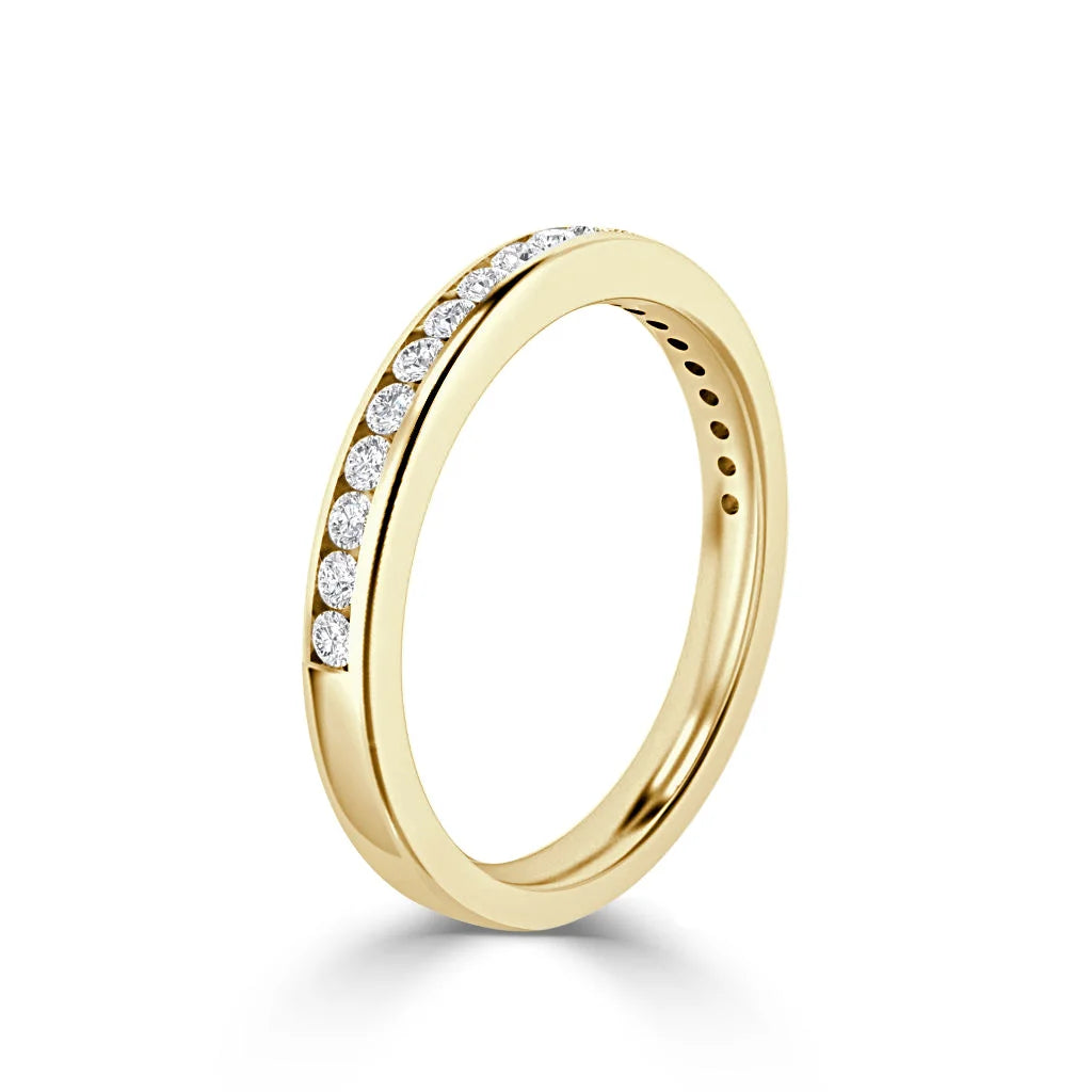 Elise - 18ct Yellow Gold Natural Diamond Wedding Ring