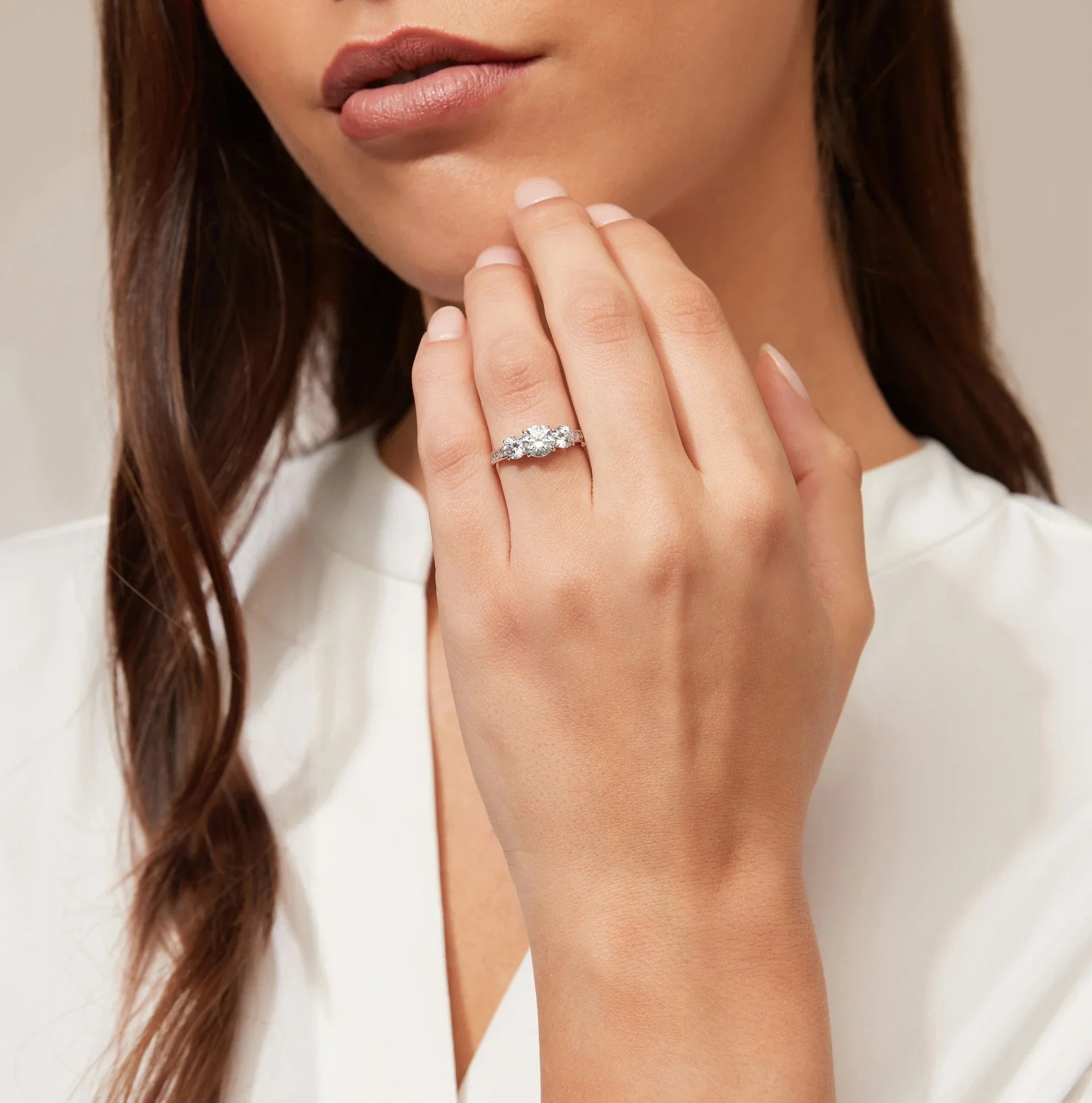 Charlotte - Round Cut Platinum Engagement Ring