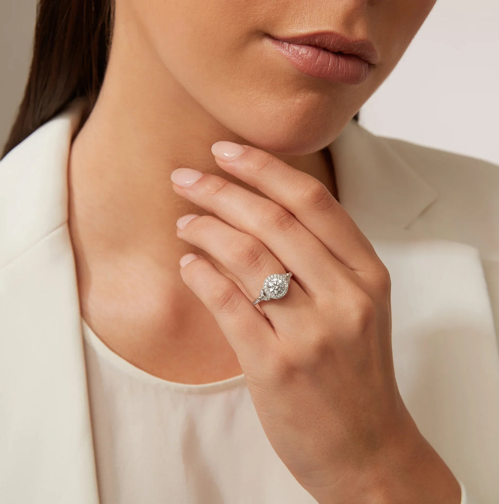 Audrey - Round Cut Platinum Engagement Ring