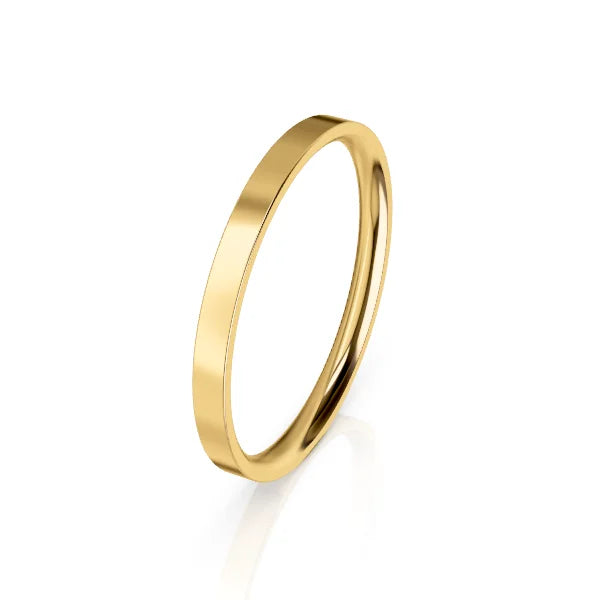 Flat Top 2.5mm - 9ct Yellow Gold Wedding Ring