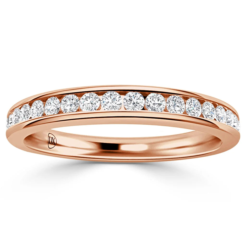 Elise - 18ct Rose Gold Natural Diamond Wedding Ring