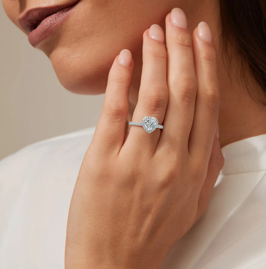Olivia Molly - Heart Cut 18ct White Gold Engagement Ring