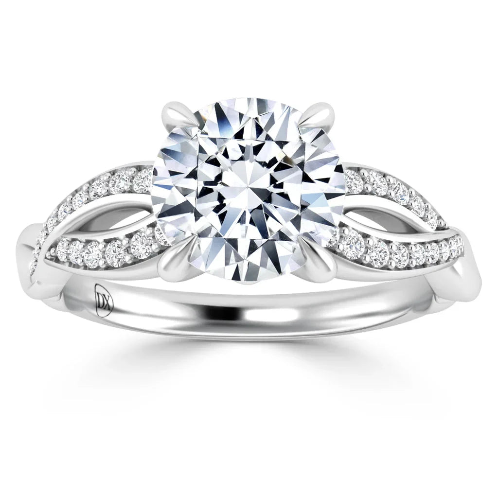 Natalie - Round Cut 18ct White Gold Engagement Ring