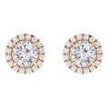Savannah - .18ct Round Cut Diamond Earrings 18ct Rose Gold